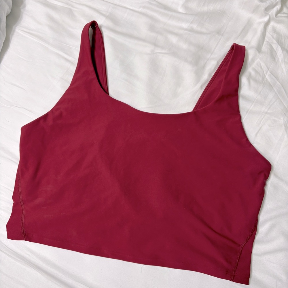 Old Navy Powersoft Longline Sports Bra - Pomegranate / Pink / Red
